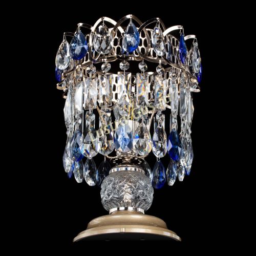 Настольная лампа Астра №1 синяя в Самаре Гусь Хрустальный