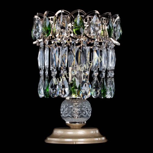 Настольная лампа Астра №1 зеленая в Самаре Гусь Хрустальный