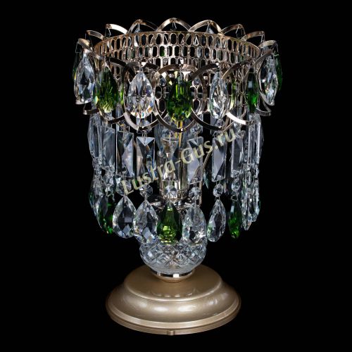 Настольная лампа Астра №1 зеленая в Самаре Гусь Хрустальный