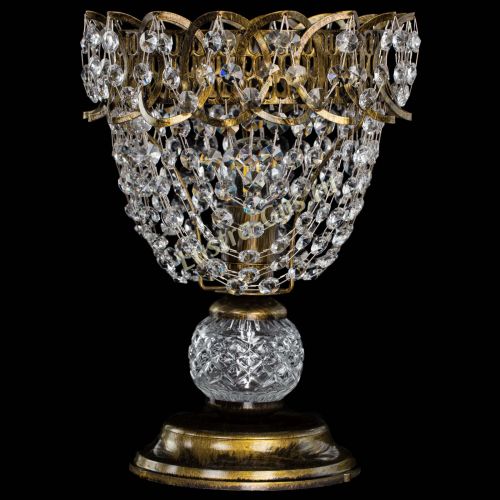 Настольная лампа Астра ажур №1 под бронзу в Самаре Гусь Хрустальный