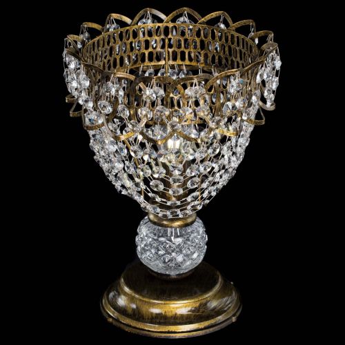 Настольная лампа Астра ажур №1 под бронзу в Самаре Гусь Хрустальный