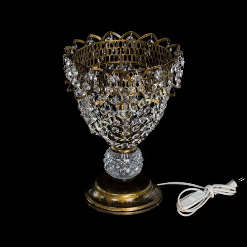 Настольная лампа Астра ажур №1 под бронзу в Самаре Гусь Хрустальный