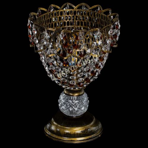 Настольная лампа Астра ажур №1 под бронзу Чайная в Самаре Гусь Хрустальный