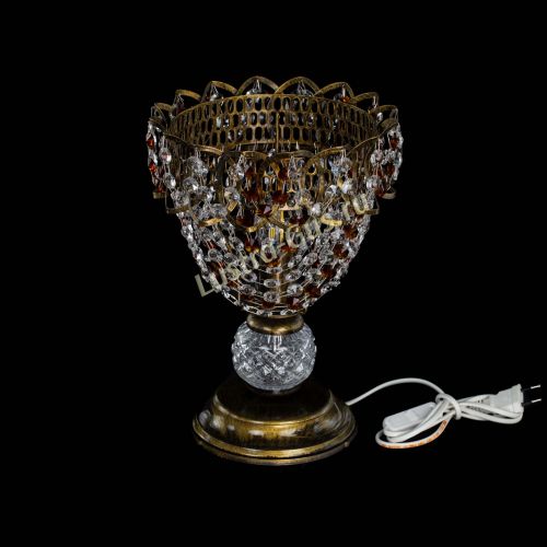 Настольная лампа Астра ажур №1 под бронзу Чайная в Самаре Гусь Хрустальный