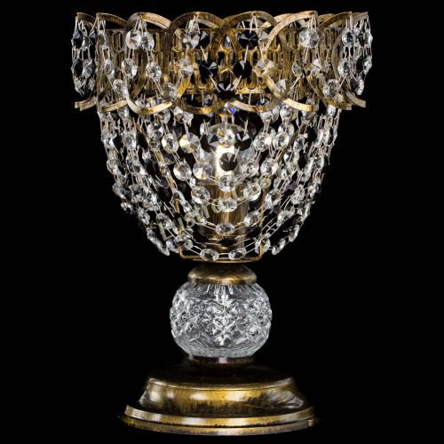 Настольная лампа Астра ажур №1 под бронзу Черная в Самаре Гусь Хрустальный