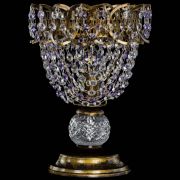 Настольная лампа Астра ажур №1 под бронзу Фиолетовая