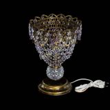 Настольная лампа Астра ажур №1 под бронзу Фиолетовая в Самаре