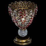 Настольная лампа Астра ажур №1 под бронзу Красная в Самаре