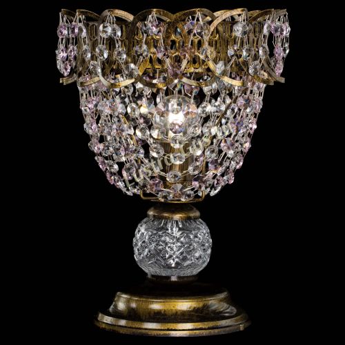 Настольная лампа Астра ажур №1 под бронзу Розовая в Самаре Гусь Хрустальный