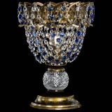 Настольная лампа Астра ажур №1 под бронзу Синяя в Самаре