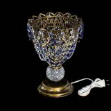 Настольная лампа Астра ажур №1 под бронзу Синяя в Самаре