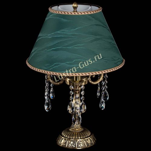 Бронзовая настольная лампа Аврора №3 Баден с абажуром в Самаре Гусь Хрустальный