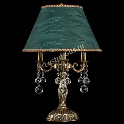 Бронзовая настольная лампа Аврора №3 Шар с абажуром в Самаре Гусь Хрустальный