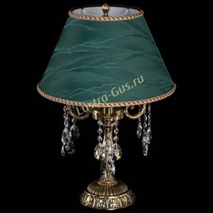 Бронзовая настольная лампа Аврора №3 Звездочка с абажуром