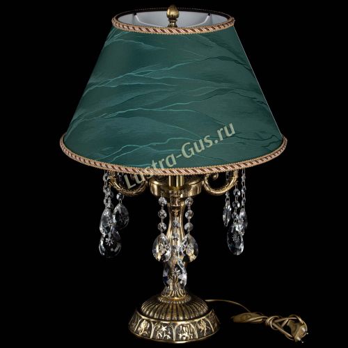 Бронзовая настольная лампа Аврора №3 Звездочка с абажуром в Самаре Гусь Хрустальный
