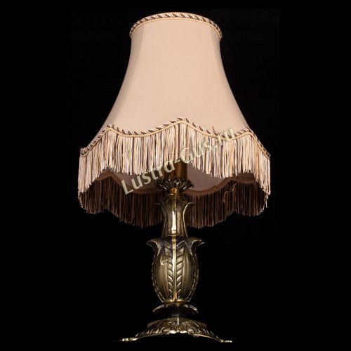 Бронзовая настольная лампа Делия №1 с абажуром в Самаре Гусь Хрустальный