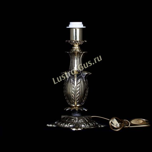 Бронзовая настольная лампа Делия №1 с абажуром в Самаре Гусь Хрустальный