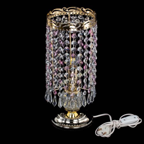 Настольная лампа Диана Карандаш розовая в Самаре Гусь Хрустальный