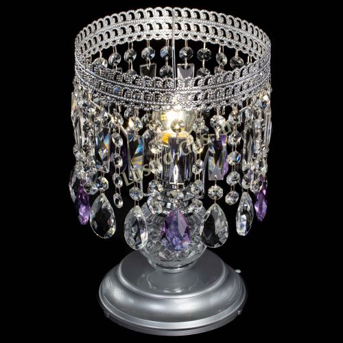 Настольная лампа Флоренция №1 фиолетовая в Самаре Гусь Хрустальный