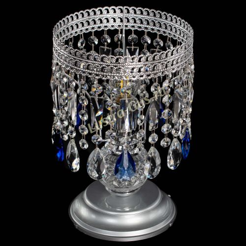 Настольная лампа Флоренция №1 синяя в Самаре Гусь Хрустальный