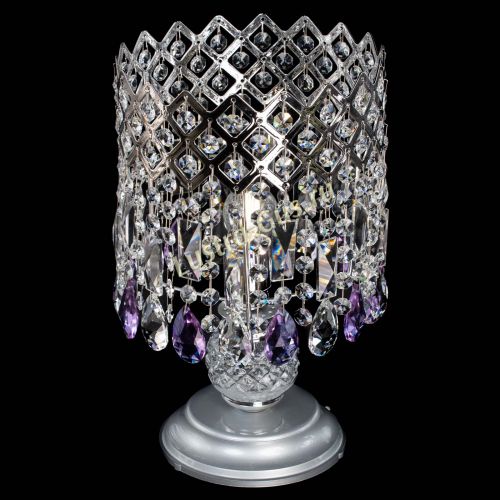 Настольная лампа Корона №1 фиолетовая в Самаре Гусь Хрустальный