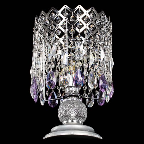 Настольная лампа Корона №1 фиолетовая в Самаре Гусь Хрустальный