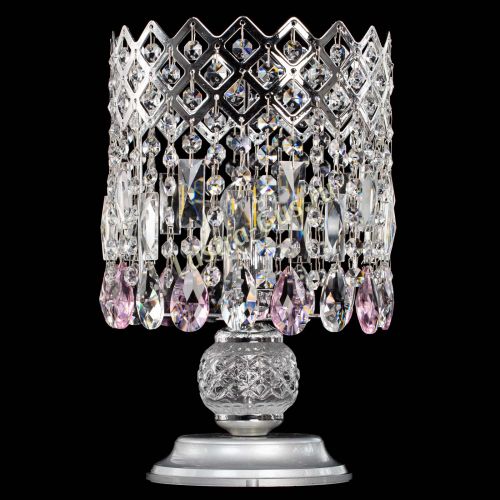 Настольная лампа Корона №1 розовая в Самаре Гусь Хрустальный