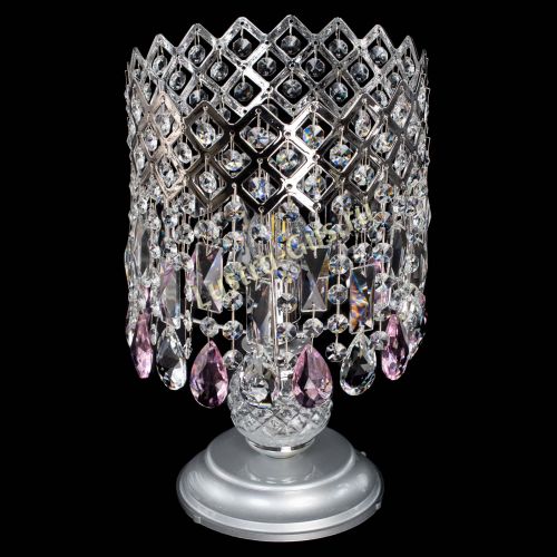 Настольная лампа Корона №1 розовая в Самаре Гусь Хрустальный