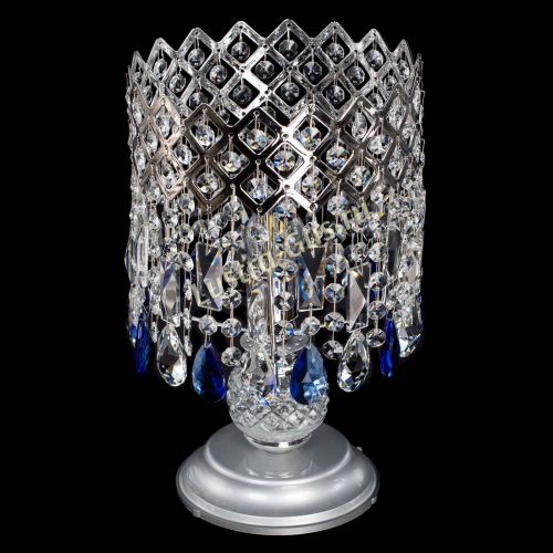 Настольная лампа Корона №1 синяя в Самаре Гусь Хрустальный