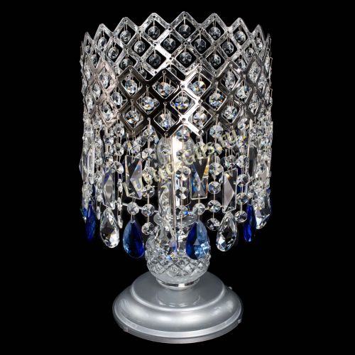 Настольная лампа Корона №1 синяя в Самаре Гусь Хрустальный