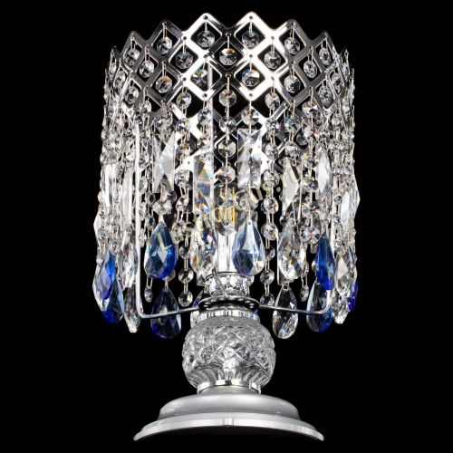 Настольная лампа Корона №1 синяя в Самаре Гусь Хрустальный