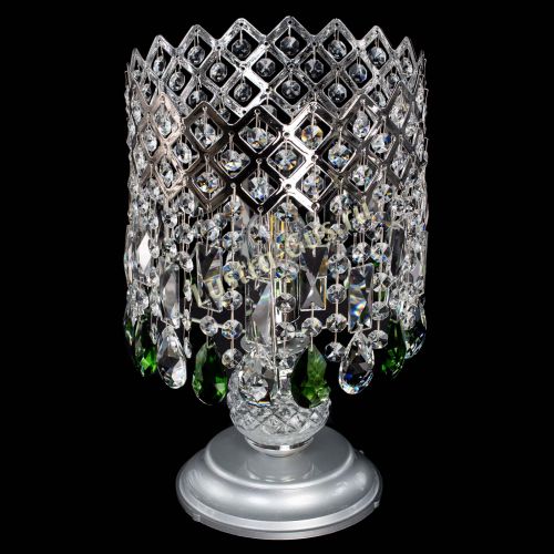Настольная лампа Корона №1 зеленая в Самаре Гусь Хрустальный