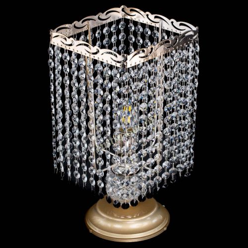 Настольная лампа Квадрат оптикон №1 черная в Самаре Гусь Хрустальный