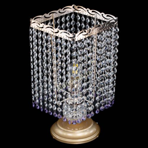 Настольная лампа Квадрат оптикон №1 фиолетовая в Самаре Гусь Хрустальный
