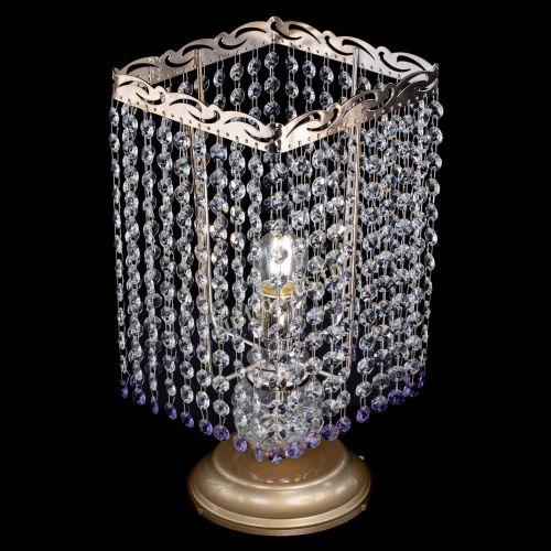 Настольная лампа Квадрат оптикон №1 фиолетовая в Самаре Гусь Хрустальный