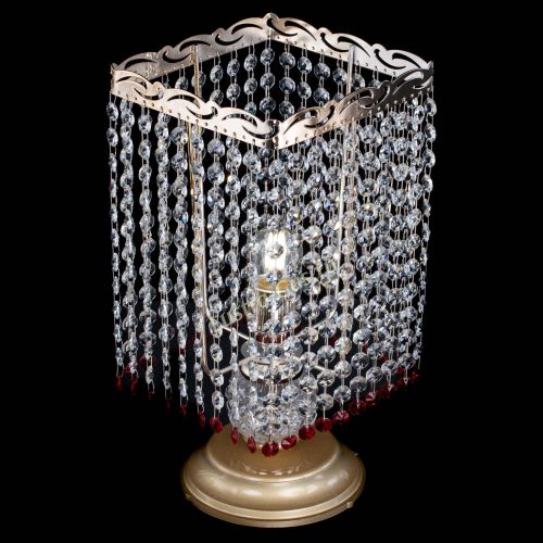 Настольная лампа Квадрат оптикон №1 красная в Самаре Гусь Хрустальный