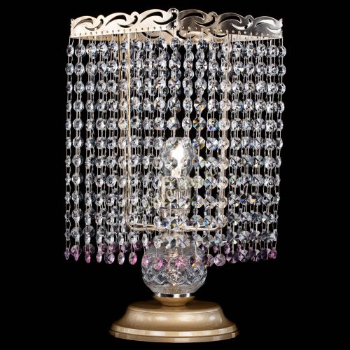 Настольная лампа Квадрат оптикон №1 розовая в Самаре Гусь Хрустальный