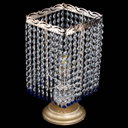 Настольная лампа Квадрат оптикон №1 синяя в Самаре Гусь Хрустальный