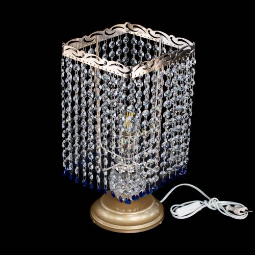 Настольная лампа Квадрат оптикон №1 синяя в Самаре Гусь Хрустальный