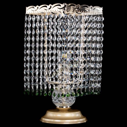 Настольная лампа Квадрат оптикон №1 зеленая в Самаре Гусь Хрустальный