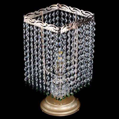 Настольная лампа Квадрат оптикон №1 зеленая в Самаре Гусь Хрустальный