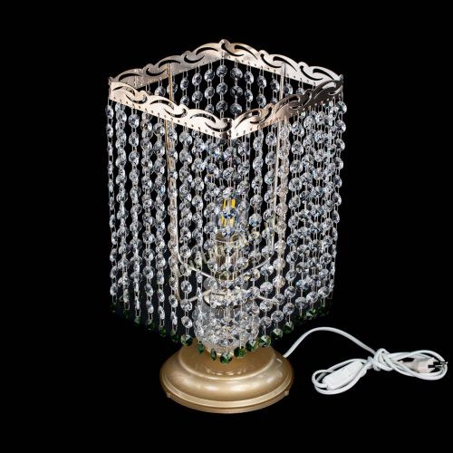 Настольная лампа Квадрат оптикон №1 зеленая в Самаре Гусь Хрустальный