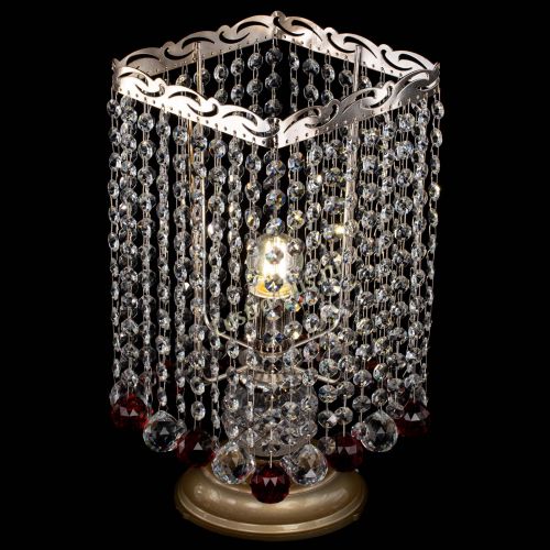 Настольная лампа Квадрат шар красная в Самаре Гусь Хрустальный