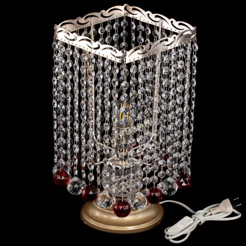 Настольная лампа Квадрат шар красная в Самаре Гусь Хрустальный