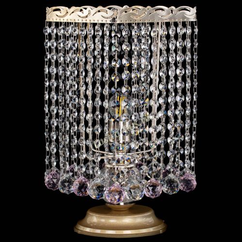 Настольная лампа Квадрат шар розовая в Самаре Гусь Хрустальный