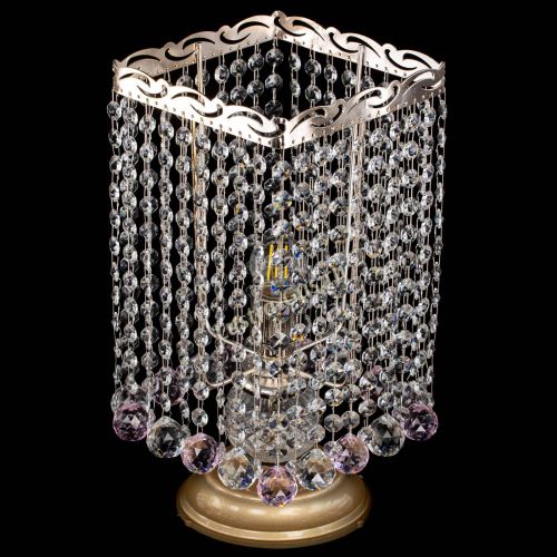 Настольная лампа Квадрат шар розовая в Самаре Гусь Хрустальный