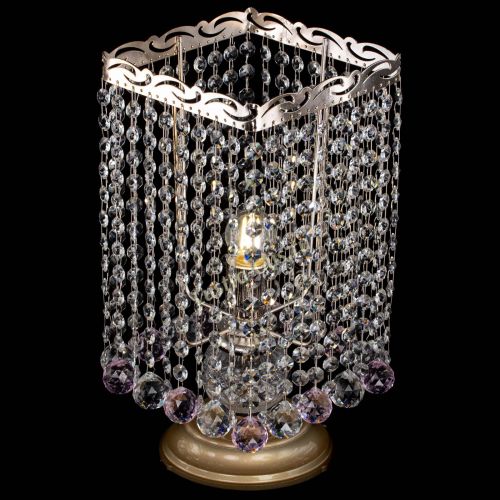 Настольная лампа Квадрат шар розовая в Самаре Гусь Хрустальный