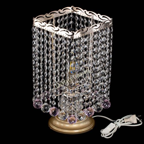 Настольная лампа Квадрат шар розовая в Самаре Гусь Хрустальный