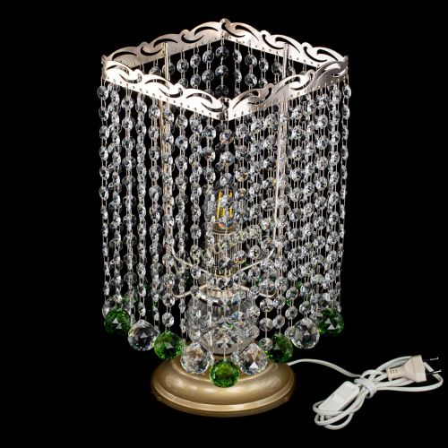 Настольная лампа Квадрат шар зеленая в Самаре Гусь Хрустальный