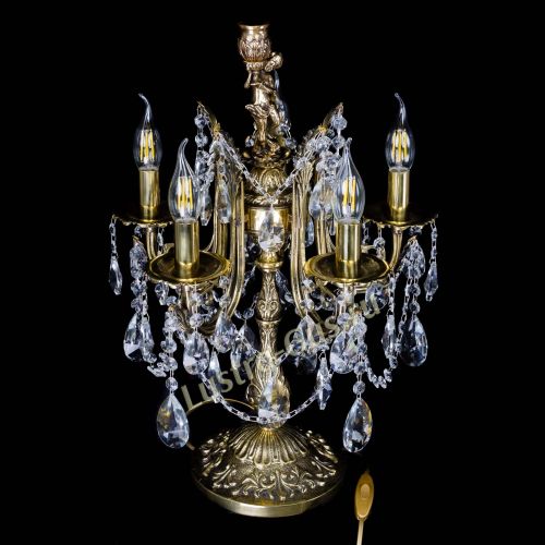 Бронзовая настольная лампа Луиза №5/2 лучик в Самаре Гусь Хрустальный